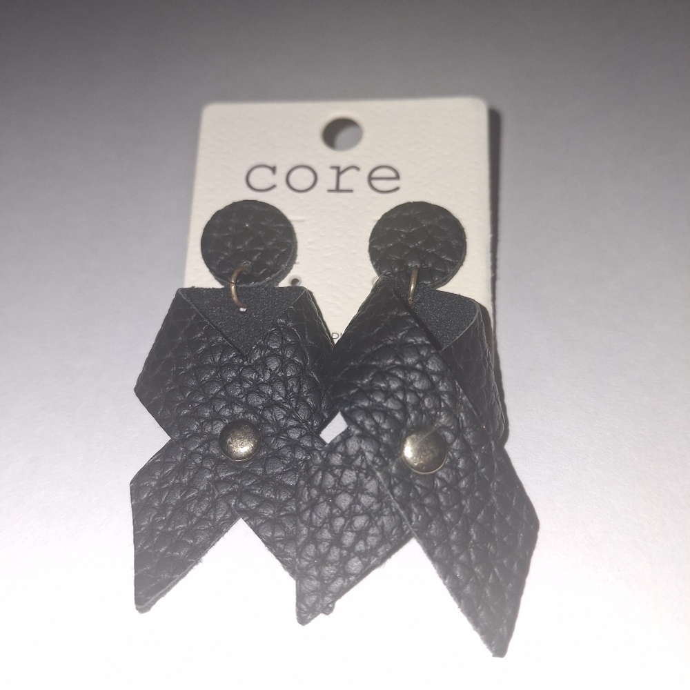 Faux Leather Earrings